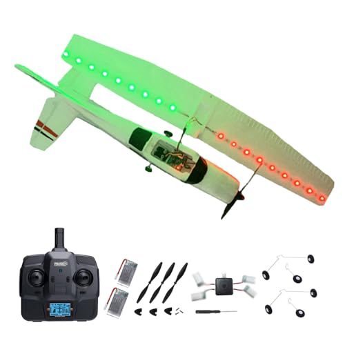 SAYZON F949pro 3D6G Gyroskop RC Flugzeug mit 1020 Motor CESSNA-182 3CH RC Flugzeug für Erwachsene im Freien F949S 2,4 GHz RC Flieger (LED 2BSL) von SAYZON