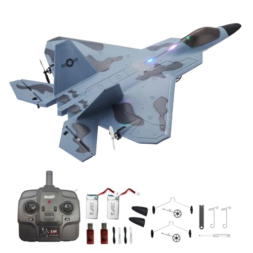 SAYZON RC Flugzeug 4CH F22S Raptor Modell 3D6G RTF RC Jet Outdoor 2,4GHz LED RC-Segelflugzeug mit Ersatzakku Fahrwerk Ladegerät SAYZON RC Flugzeug 4CH F22S Raptor Modell 3D6G RTF RC Jet Outdoor 2,4GHz LED RC-Segelflugzeug mit Ersatzakku Fahrwerk Ladegerät von SAYZON