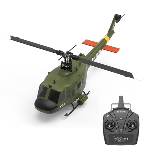 SAYZON YU Xiang F07 UH-1D RC-Helikopter für Erwachsene, Maßstab 1/34 6-Kanal Bürstenloser Direktantrieb Flybarless RTF RC-Helikopter 3D6G 2,4G RC-Flugzeug von SAYZON
