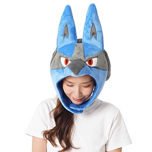 SAZAC Blaues Lucario Pokemon Hut Kostüm für Erwachsene – Premium Cozy Cap mit Klettverschluss – Perfektes Halloween-Kostüm & Erwachsenen-Cosplay, Blau, Erwachsene SAZAC Blaues Lucario Pokemon Hut Kostüm für Erwachsene – Premium Cozy Cap mit Klettverschluss – Perfektes Halloween-Kostüm & Erwachsenen-Cosplay, Blau, Erwachsene von SAZAC