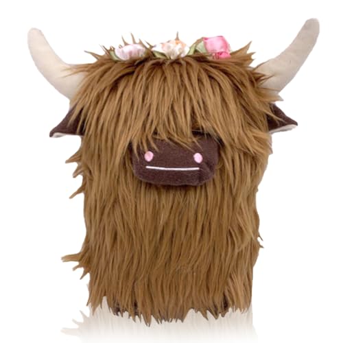 Schottische Hochlandkuh Kuscheltier Plüschtiere,Highland Cow Soft Plush Toy,Realistische Kuscheltier Kuh Toy,Süße Kuscheltiere, Schlafendes Plüschtier Geschenke Für Kinder Party Geburtstag Weihnachten von SBJJGQIS