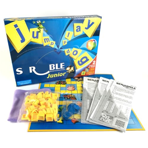 SBJJGQIS English Scrabble Board Game, Passendesbuchstaben Lernen Spiele(Englische Ausgabe), Rechtschreibung Spielkarte, Alphabet-Spiel,with 3 Ways to Play!, Classic Games Für 2-8 Spieler Ab 8 Jahren von SBJJGQIS