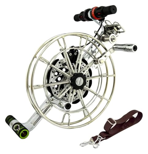 SBJKLYRN Kite Roulette，, Drachengurtrad aus Magnesiumlegierung, Drachenwickler for den Außenbereich, geräuschloses Bremsrad mit Rücklaufsperre(Silver) von SBJKLYRN