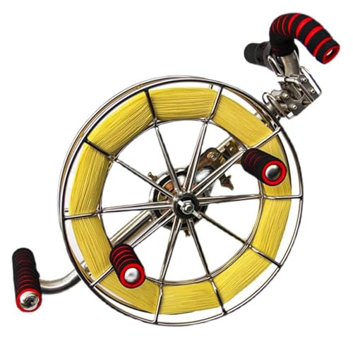 SBJKLYRN Kite Roulette，, Edelstahl-Gurtrad, Drachenwickler for den Außenbereich, großes High-End-Drachenrad for Erwachsene, geräuschloses Brems-Rücklaufrad(28cm) von SBJKLYRN