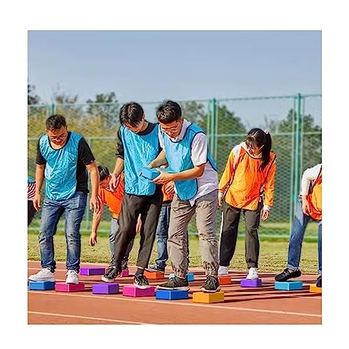 SBJKLYRN Team-Building-Requisiten， Teamwork-Spiele River Stones Schulsport-Tagesspiel, Kinder & Erwachsene River Stone/Balance-Trittstein von SBJKLYRN