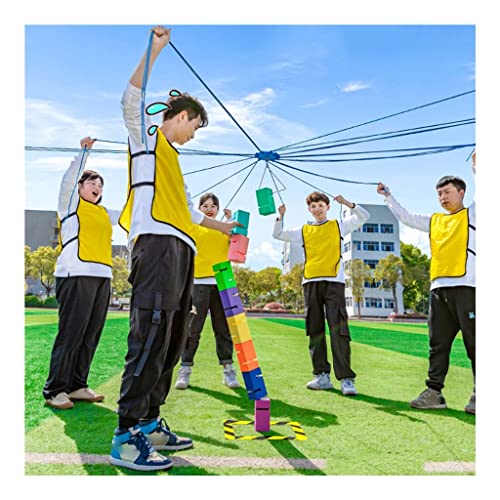 Team-Building-Requisiten， Field Day Games Kit | Kooperatives Blockstapelspiel for 5–20 Personen | Spiele zur Teambildung/Führung/Kommunikation in Unternehmen(Yellow,8pcs) von SBJKLYRN