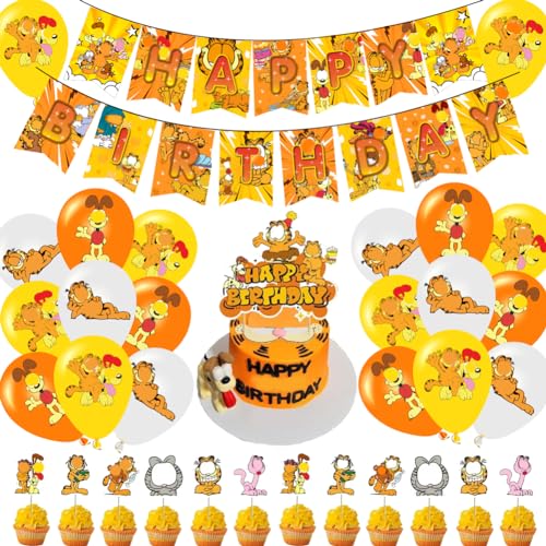 44 Stück Orangene Katze Geburtstagsfeier Dekorationen, Orangene Katze Luftballons, Kinder Geburtstag Dekor, Banner Luftballons Party Geburtstag Dekor 44 Stück Orangene Katze Geburtstagsfeier Dekorationen, Orangene Katze Luftballons, Kinder Geburtstag Dekor, Banner Luftballons Party Geburtstag Dekor von SBOACXC