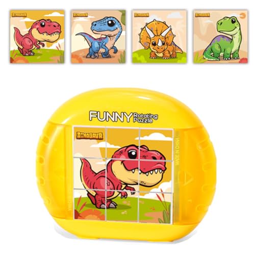 Dinosaurier Puzzle, 3D Puzzle Montessori Iq Puzzle Spielzeug Iq Puzzle Spielzeug Dinosaurier Puzzle Spielzeug ZauberwüRfel-Bausteine Interaktion Spielzeug Matchinggame FüR Kinder von SBOACXC