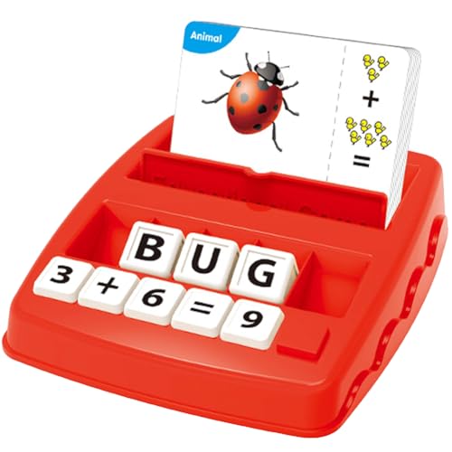 Spielzeug Lesen Lernen,Buchstaben Lernen Spielzeug ab 3-8 Jahre Junge Spiele,Lernkarten Kinder und Rechen Lernspiel,fähigkeiten lesen,Schulanfang Geschenke,Buchstaben Lernen Geschenk von SBOACXC