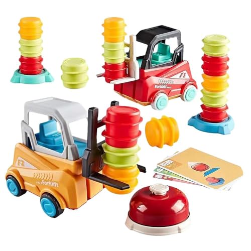 Engineer Forklift Transport Game, 2024 New Construction Car Carrier Vehicle Toy Set, 2-Player Stack & Matching Skill Game, Forklift Frenzy Game, Kids Adult Truck Educational Gift for Christmas Holiday von SBTRKT
