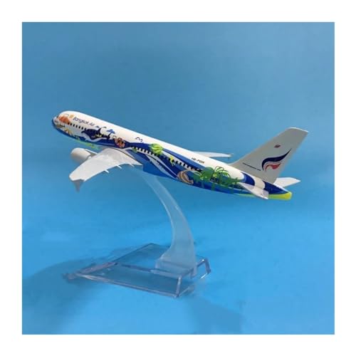 SBTRKT Flugzeug Spielzeug Flugzeugmodell, 16 cm, Thai Bangkok Air Airbus 320, Flugzeugmodell, 1:400, Druckguss-Metallflugzeuge von SBTRKT