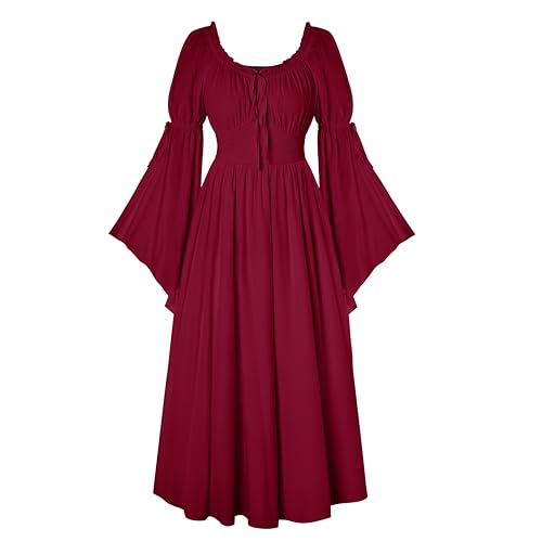 Damen Renaissance Mittelalter Kleid Halloween Kostüme Schulterfreies Kleid Rot M Damen Renaissance Mittelalter Kleid Halloween Kostüme Schulterfreies Kleid Rot M von SCARLET DARKNESS