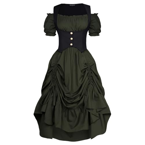 Scarlet Darkness Cottagecore Kleid Mittelalter Renaissance Kostüm Damen Pirat Cosplay Kleid Grün M Scarlet Darkness Cottagecore Kleid Mittelalter Renaissance Kostüm Damen Pirat Cosplay Kleid Grün M von SCARLET DARKNESS