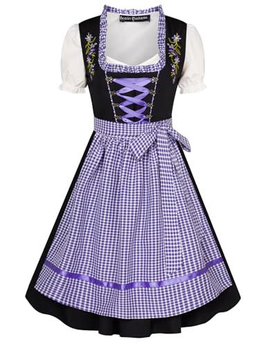 Scarlet Darkness Damen Oktoberfest Kostüm Deutsches Dirndl Kleid Traditionelle Bayerische Karnevalsparty 3-teilig Bierkostüme Lila Plaid L Scarlet Darkness Damen Oktoberfest Kostüm Deutsches Dirndl Kleid Traditionelle Bayerische Karnevalsparty 3-teilig Bierkostüme Lila Plaid L von SCARLET DARKNESS