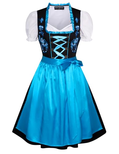 Scarlet Darkness Oktoberfest Karnevalskostüme 3-teiliges deutsches Dirndl Kleid, Cobail Blue, XL Scarlet Darkness Oktoberfest Karnevalskostüme 3-teiliges deutsches Dirndl Kleid, Cobail Blue, XL von SCARLET DARKNESS