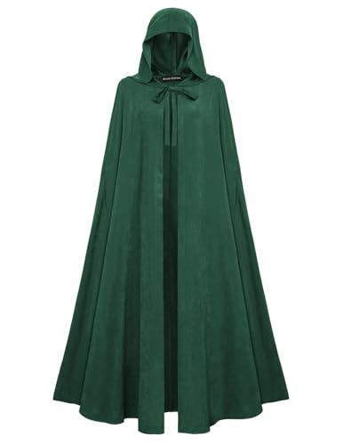 Scarlet Darkness Renaissance-Umhang mit Kapuze für Damen, Mittelalter-Umhang, Hobbit, Halloween-Kostüm, Dschungelgrün, Einheitsgröße Scarlet Darkness Renaissance-Umhang mit Kapuze für Damen, Mittelalter-Umhang, Hobbit, Halloween-Kostüm, Dschungelgrün, Einheitsgröße von SCARLET DARKNESS