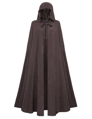 Scarlet Darkness Renaissance-Umhang mit Kapuze für Damen, Mittelalter-Umhang, Hobbit, Halloween-Kostüm, Kaffee, Einheitsgröße Scarlet Darkness Renaissance-Umhang mit Kapuze für Damen, Mittelalter-Umhang, Hobbit, Halloween-Kostüm, Kaffee, Einheitsgröße von SCARLET DARKNESS