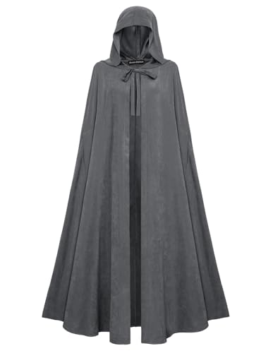 Scarlet Darkness Renaissance-Umhang mit Kapuze für Damen, Mittelalter-Umhang, Hobbit, Halloween-Kostüm, dunkles grau, Einheitsgröße Scarlet Darkness Renaissance-Umhang mit Kapuze für Damen, Mittelalter-Umhang, Hobbit, Halloween-Kostüm, dunkles grau, Einheitsgröße von SCARLET DARKNESS