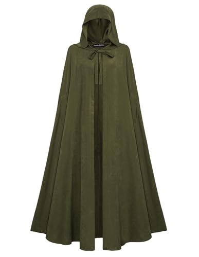 Scarlet Darkness Renaissance-Umhang mit Kapuze für Damen, mittelalterlicher Umhang, Hobbit, Halloween-Kostüm, Olivgrün Scarlet Darkness Renaissance-Umhang mit Kapuze für Damen, mittelalterlicher Umhang, Hobbit, Halloween-Kostüm, Olivgrün von SCARLET DARKNESS
