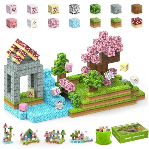 SCBOY 108 Stück Magnetische Bausteine Magnetbausteine für Kinder ab 3 Junge und Mädchen (2CM) von SCBOY