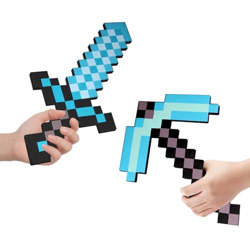 SCBOY 2 Stück 45cm Spiel Schwert und Spitzhacke für Kinder Perfect for Role Play Verkleiden Halloween Karneval und als Geschenk SCBOY 2 Stück 45cm Spiel Schwert und Spitzhacke für Kinder Perfect for Role Play Verkleiden Halloween Karneval und als Geschenk von SCBOY