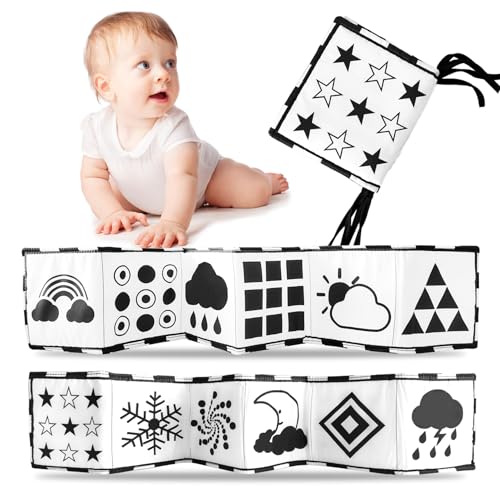 SCBOY Kontrastbuch Baby Kontrast Spielzeug Kontrastkarten Schwarz Weiss Buch Schwarz Weiß Stoffbuch für Kleinkinder ab 0 6 Monate SCBOY Kontrastbuch Baby Kontrast Spielzeug Kontrastkarten Schwarz Weiss Buch Schwarz Weiß Stoffbuch für Kleinkinder ab 0 6 Monate von SCBOY