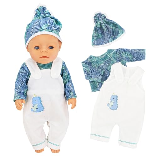 SCBOY Puppenkleider Puppenkleidung für Baby Puppen 35-43 cm Puppenzubehör(Puppen Nicht enthalten) mit Hut Langarm Hose Kinder von SCBOY