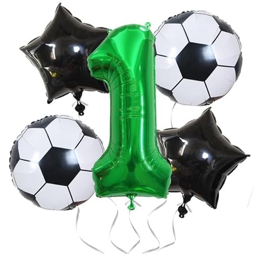Fußball-Luftballons, Zahlen-Party-Dekorationen, Aluminiumfolien-Zahlen-Luftballons, WM-Fußball-Geburtstagsfeier-Dekorationen, Sport-Themen-Set-Luftballons (Size : 1) von SCDOA
