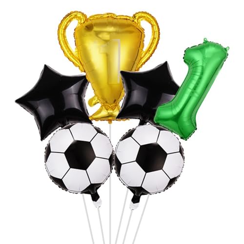 Soccer Balloons, Trophy Balloons, Basketball Soccer Theme Party Supplies, Black And White World Cup Decoration, Sports Theme Decoration (Size : 1) von SCDOA