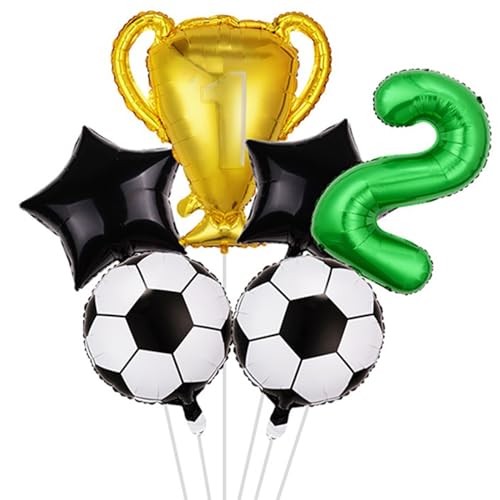 Soccer Balloons, Trophy Balloons, Basketball Soccer Theme Party Supplies, Black And White World Cup Decoration, Sports Theme Decoration (Size : 2) von SCDOA