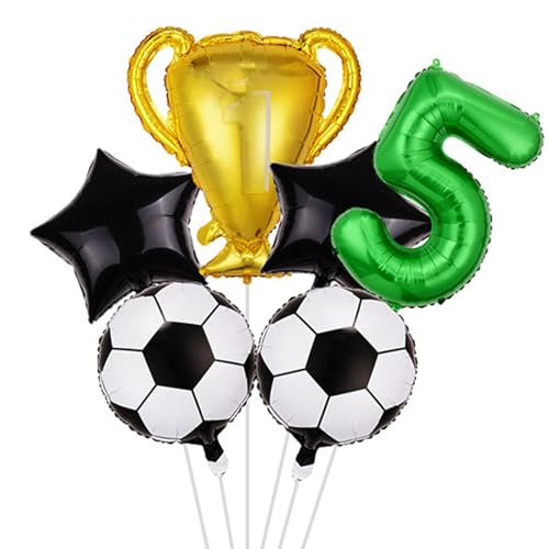 Soccer Balloons, Trophy Balloons, Basketball Soccer Theme Party Supplies, Black And White World Cup Decoration, Sports Theme Decoration (Size : 5) von SCDOA