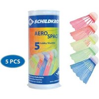 MTS SPORTARTIKEL 970910 Schildkröt Badminton Ball Aero Space, 5er Dose, farbig gemischt von SCHILDKRÖT