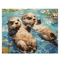 SCHIPPER 609240917 Malen nach Zahlen Otterpärchen von SCHIPPER