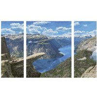 SCHIPPER 609260922 Malen nach Zahlen Trolltunga in Norwegen (Triptychon) von SCHIPPER
