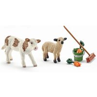SCHLEICH 41422 Stallpflege mit Kalb und Schäfchen von SCHLEICH® FARM WORLD