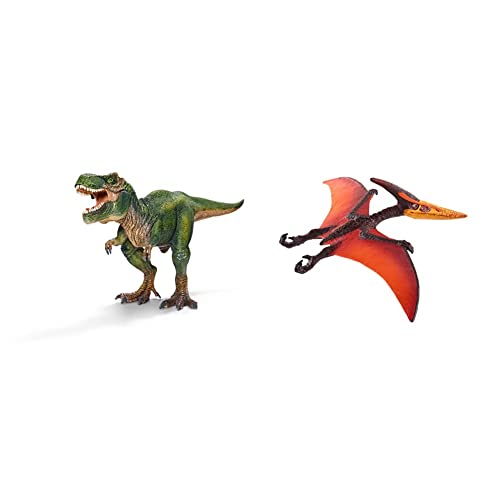 SCHLEICH® 14525 Tyrannosaurus Rex, für Kinder ab 5-12 Jahren, Dinosaurs - Spielfigur & ® 15008 Pteranodon, für Kinder ab 5-12 Jahren, Dinosaurs - Spielfigur von SCHLEICH
