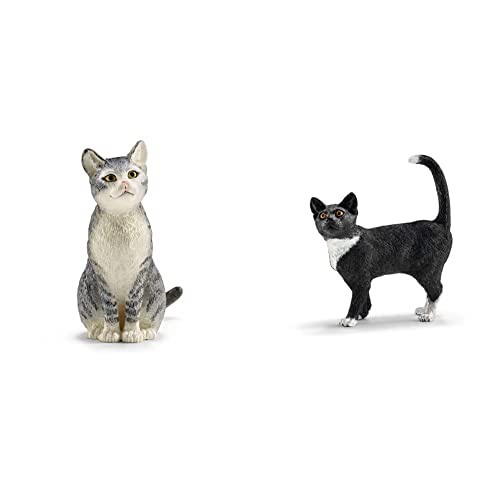 SCHLEICH 13771 - Katze - sitzend & 13770 - Katze - stehend, Tier Spielfigur SCHLEICH 13771 - Katze - sitzend & 13770 - Katze - stehend, Tier Spielfigur von SCHLEICH