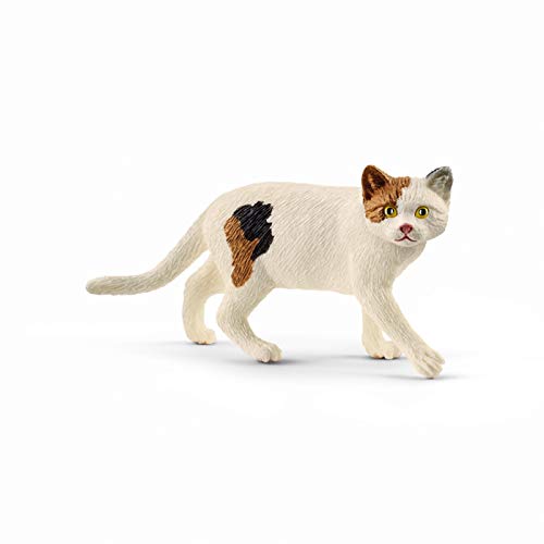 schleich 13894 Amerikanische Kurzhaarkatze, für Kinder ab 3+ Jahren, FARM WORLD - Spielfigur von SCHLEICH