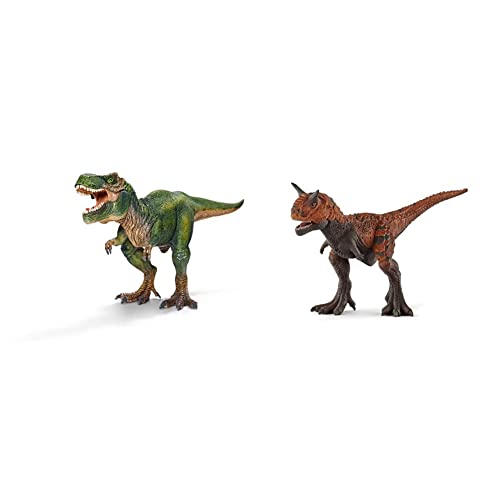 SCHLEICH 14525 Dinosaurs Spielfigur - Tyrannosaurus Rex, Spielzeug ab 4 Jahren & 14586 Dinosaurs Spielfigur - Carnotaurus, Spielzeug ab 4 Jahren, Bunt von SCHLEICH