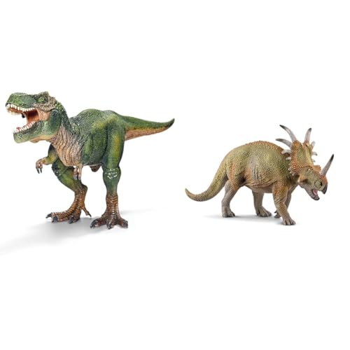 SCHLEICH 14525 Dinosaurs Spielfigur - Tyrannosaurus Rex, Spielzeug ab 4 Jahren & 15033 Spielfigur -Styracosaurus Dinosaurs, Mehrfarbig SCHLEICH 14525 Dinosaurs Spielfigur - Tyrannosaurus Rex, Spielzeug ab 4 Jahren & 15033 Spielfigur -Styracosaurus Dinosaurs, Mehrfarbig von SCHLEICH