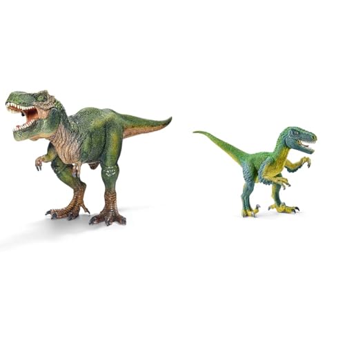 SCHLEICH 14525 Tyrannosaurus Rex, für Kinder ab 5-12 Jahren, Dinosaurs - Spielfigur & 14585 Velociraptor, für Kinder ab 5-12 Jahren, Dinosaurs - Spielfigur SCHLEICH 14525 Tyrannosaurus Rex, für Kinder ab 5-12 Jahren, Dinosaurs - Spielfigur & 14585 Velociraptor, für Kinder ab 5-12 Jahren, Dinosaurs - Spielfigur von SCHLEICH