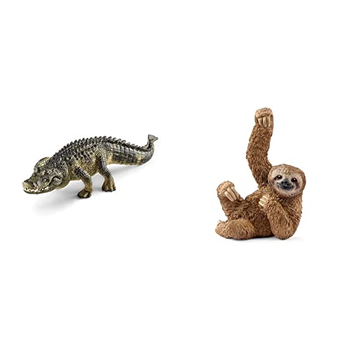 SCHLEICH 14727 Alligator, für Kinder ab 3+ Jahren, WILD Life - Spielfigur & 14793 Faultier, für Kinder ab 3+ Jahren, WILD Life - Spielfigur SCHLEICH 14727 Alligator, für Kinder ab 3+ Jahren, WILD Life - Spielfigur & 14793 Faultier, für Kinder ab 3+ Jahren, WILD Life - Spielfigur von SCHLEICH