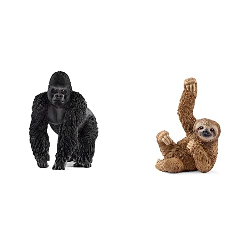 SCHLEICH 14770 Gorilla Männchen, für Kinder ab 3+ Jahren, WILD Life - Spielfigur & 14793 Faultier, für Kinder ab 3+ Jahren, WILD Life - Spielfigur SCHLEICH 14770 Gorilla Männchen, für Kinder ab 3+ Jahren, WILD Life - Spielfigur & 14793 Faultier, für Kinder ab 3+ Jahren, WILD Life - Spielfigur von SCHLEICH