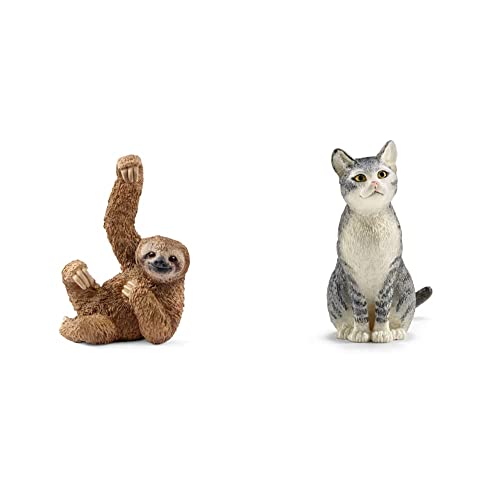 SCHLEICH 14793 - Faultier & 13771 - Katze - sitzend SCHLEICH 14793 - Faultier & 13771 - Katze - sitzend von SCHLEICH