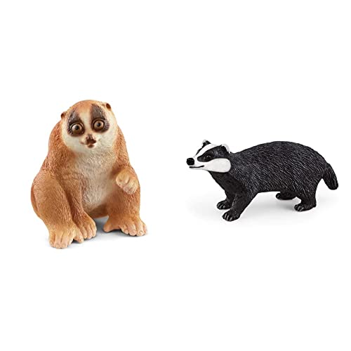 SCHLEICH 14852 Plumplori, für Kinder ab 3+ Jahren, WILD Life - Spielfigur & 14842 Dachs, für Kinder ab 3+ Jahren, WILD Life - Spielfigur SCHLEICH 14852 Plumplori, für Kinder ab 3+ Jahren, WILD Life - Spielfigur & 14842 Dachs, für Kinder ab 3+ Jahren, WILD Life - Spielfigur von SCHLEICH