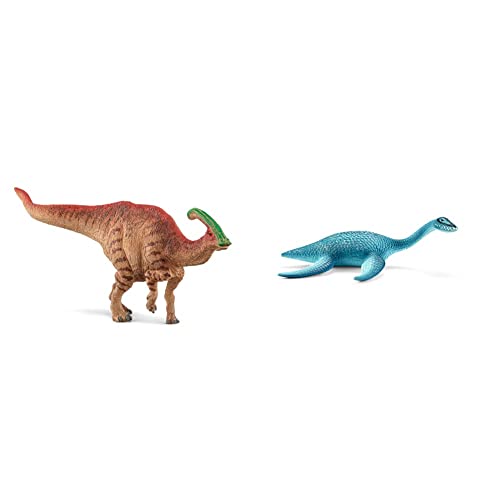 SCHLEICH 15030 Spielfigur -Parasaurolophus Dinosaurs, Mehrfarbig & 15016 Plesiosaurus Spielfigur, Mehrfarbig von SCHLEICH