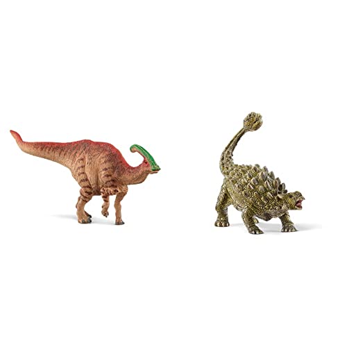 SCHLEICH 15030 Spielfigur -Parasaurolophus Dinosaurs, Mehrfarbig & 15023 Dinosaurs Spielfigur - Ankylosaurus, Spielzeug ab 4 Jahren SCHLEICH 15030 Spielfigur -Parasaurolophus Dinosaurs, Mehrfarbig & 15023 Dinosaurs Spielfigur - Ankylosaurus, Spielzeug ab 4 Jahren von SCHLEICH