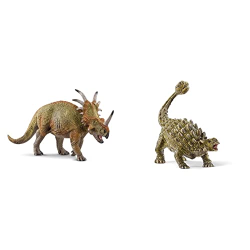 SCHLEICH 15033 Spielfigur -Styracosaurus Dinosaurs, Mehrfarbig & 15023 Dinosaurs Spielfigur - Ankylosaurus, Spielzeug ab 4 Jahren SCHLEICH 15033 Spielfigur -Styracosaurus Dinosaurs, Mehrfarbig & 15023 Dinosaurs Spielfigur - Ankylosaurus, Spielzeug ab 4 Jahren von SCHLEICH