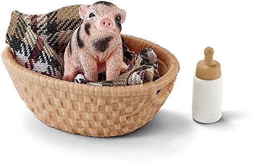 SCHLEICH 42294 Mini Schwein mit Fläschchen, Mehrfarbig von SCHLEICH