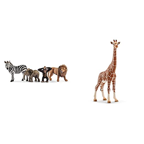 SCHLEICH 42387 - Wild Life Starter-Set, 9.6 x 3.2 x 7.5 inch & 14750 - Giraffenkuh von SCHLEICH